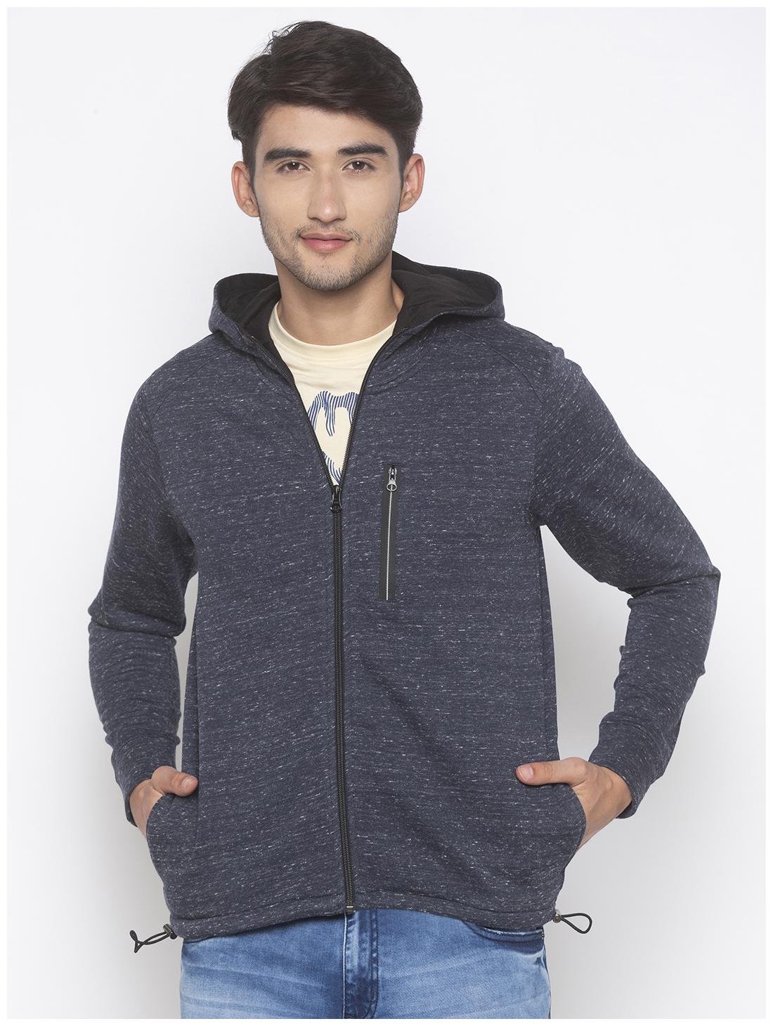

Globus Men Grey Hooded Sweatshirt