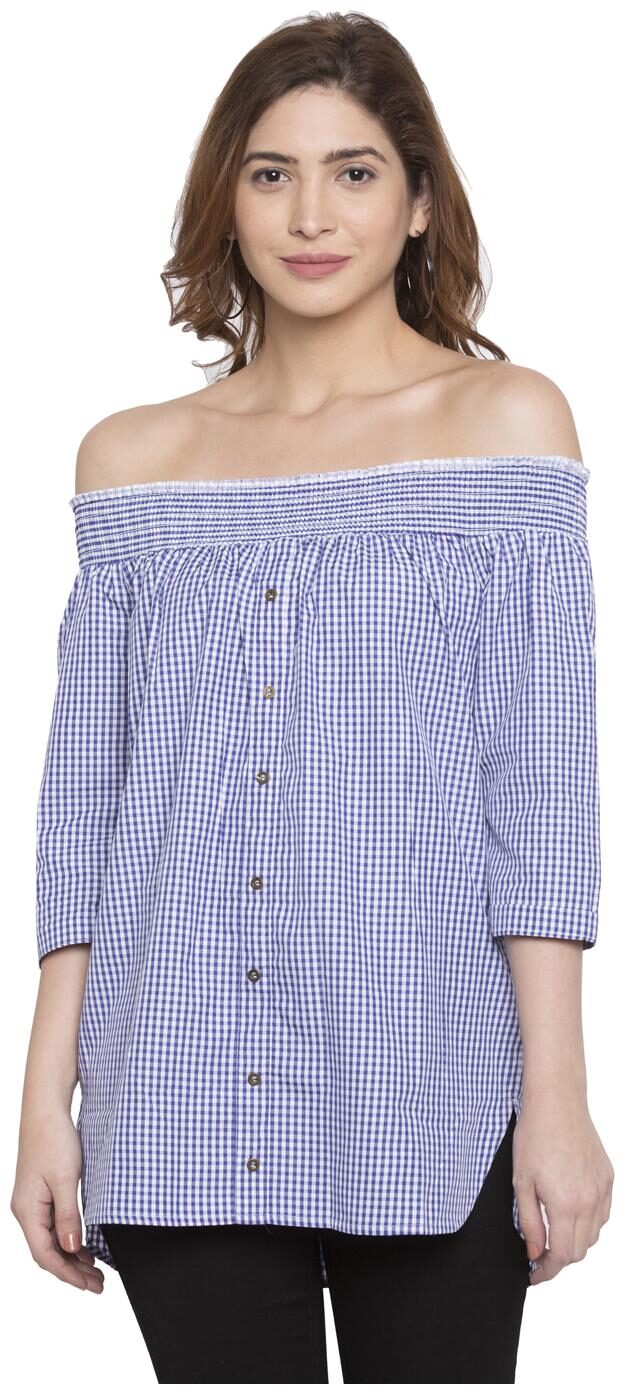 

Globus Women Printed A-line top - Purple