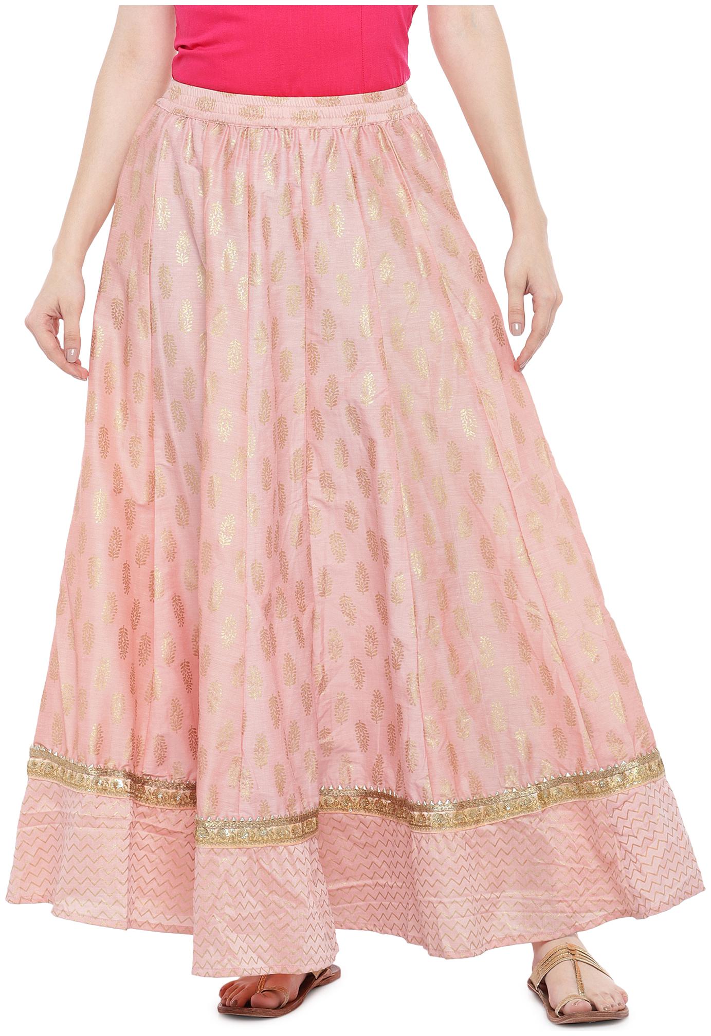 

Globus Printed Flared skirt Maxi Skirt - Orange