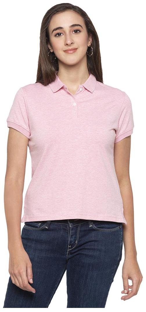 

Globus Women Pink Regular fit Classic collar Viscose rayon T shirt