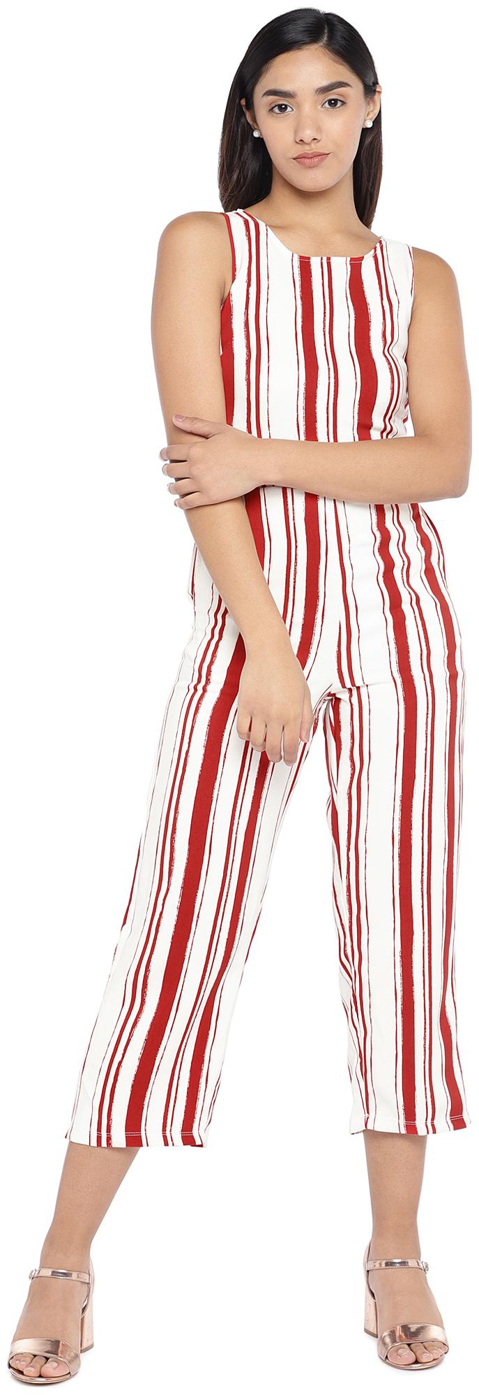 

Globus Striped Jumpsuit - Red White