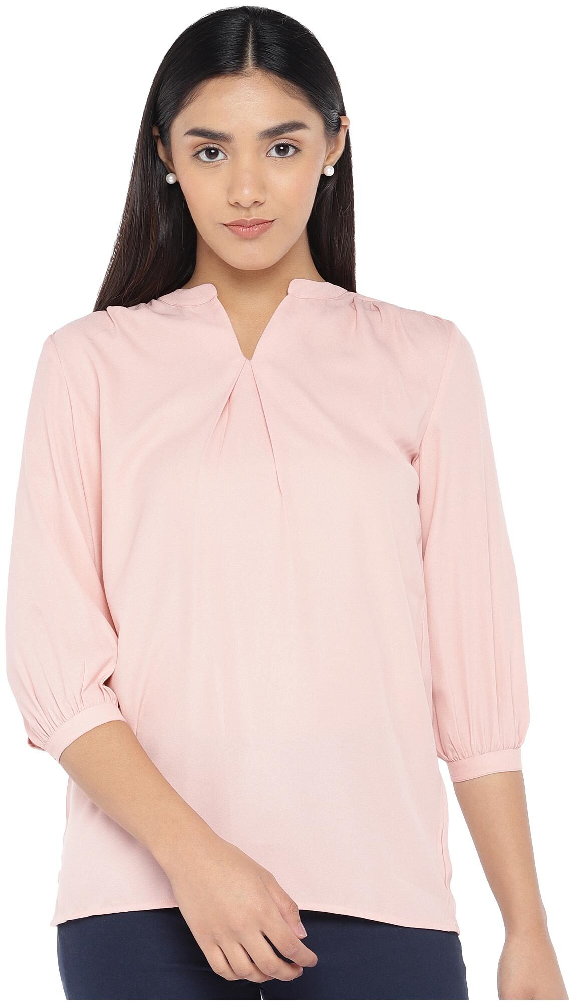 

Globus Women Solid Regular top - Pink