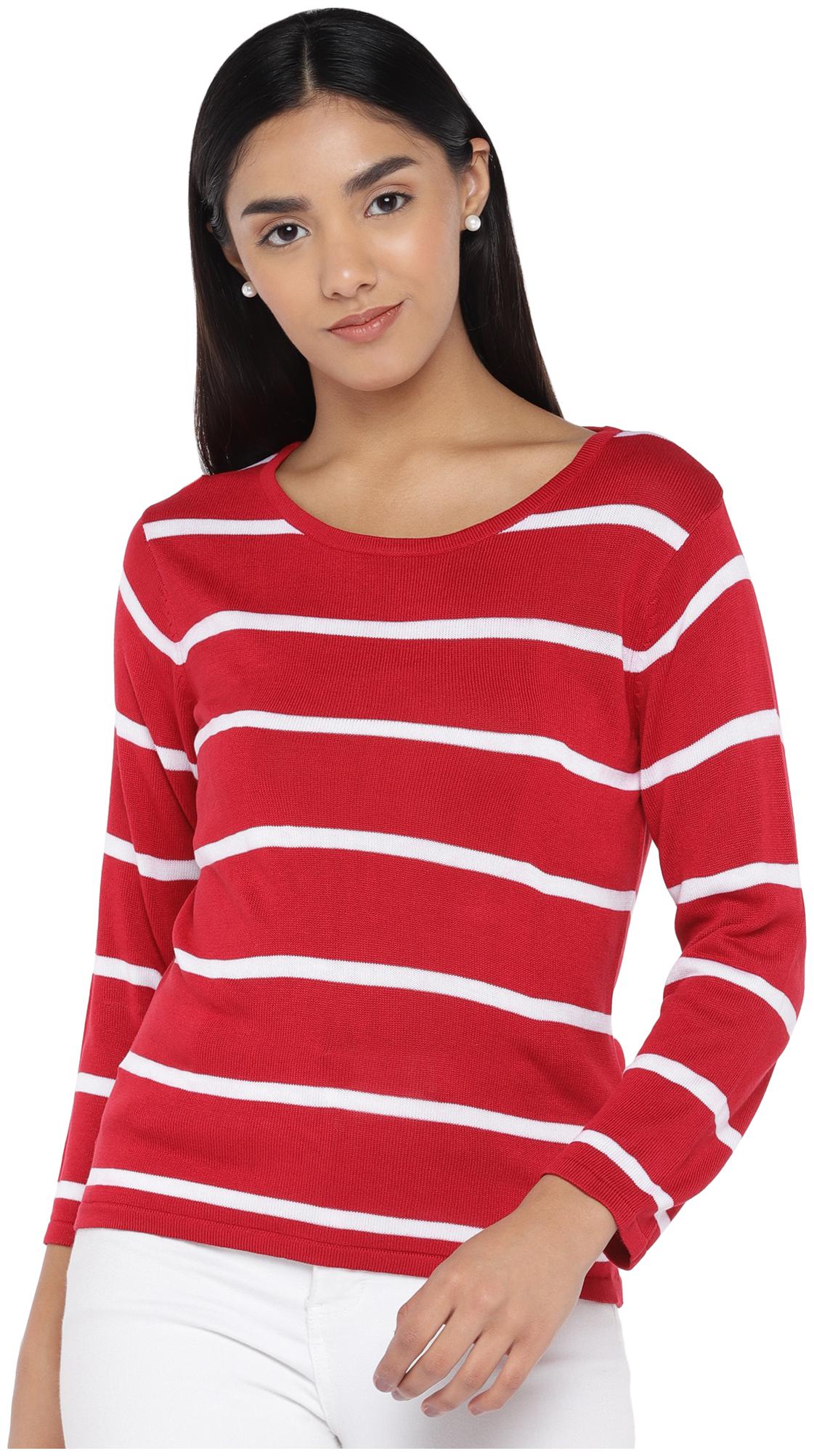 

Globus Women Striped Regular top - Red