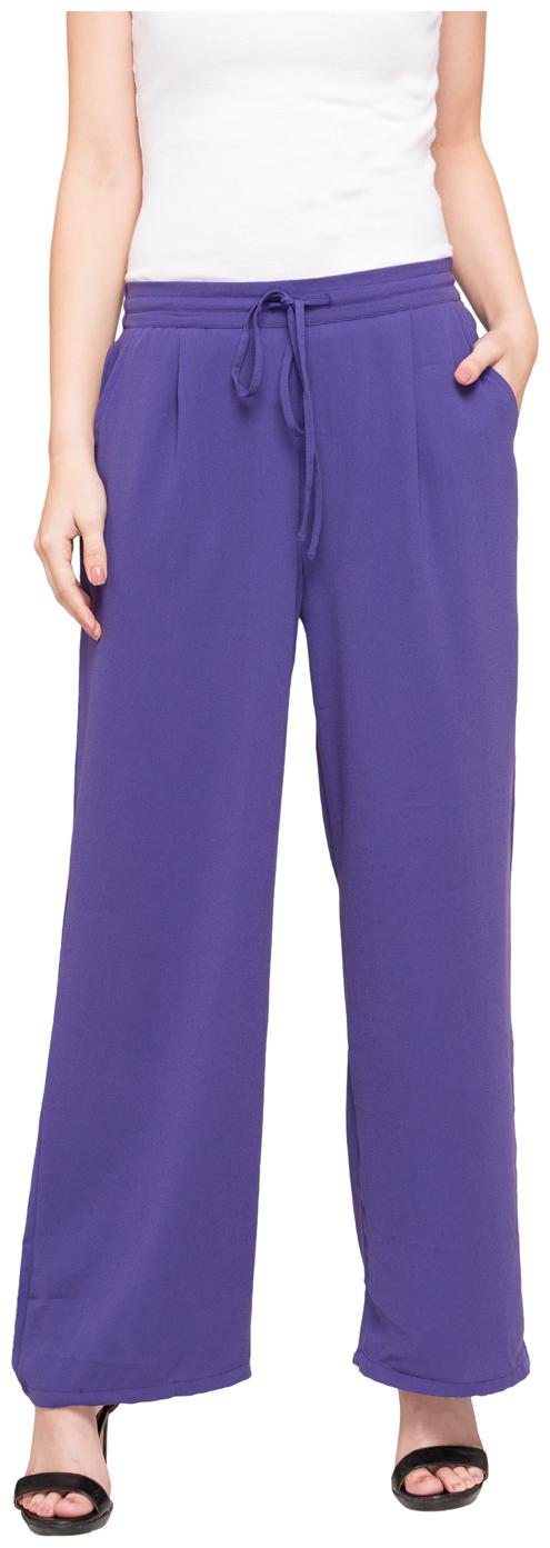 

Globus Blue Solid Straight Palazzo