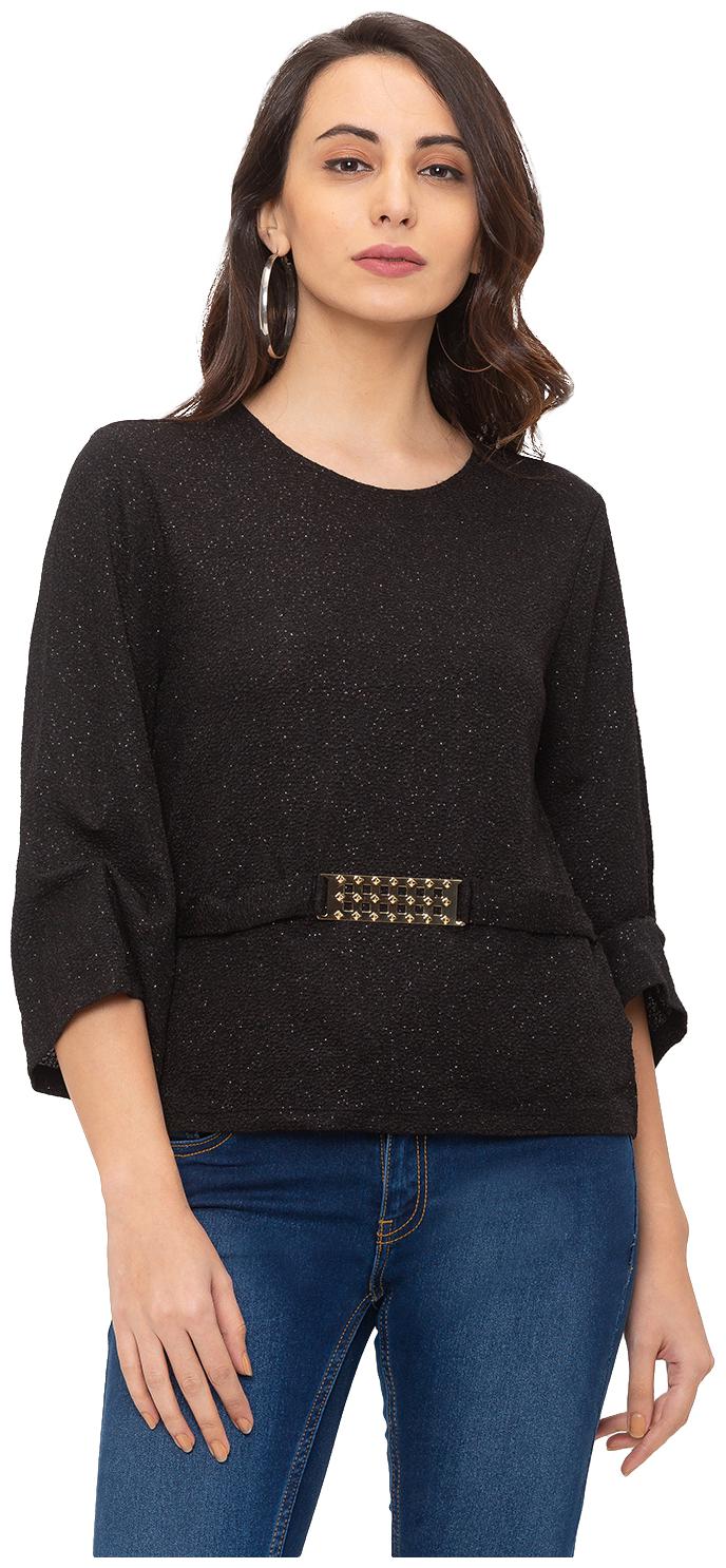 

Globus Women Embellished Regular top - Black