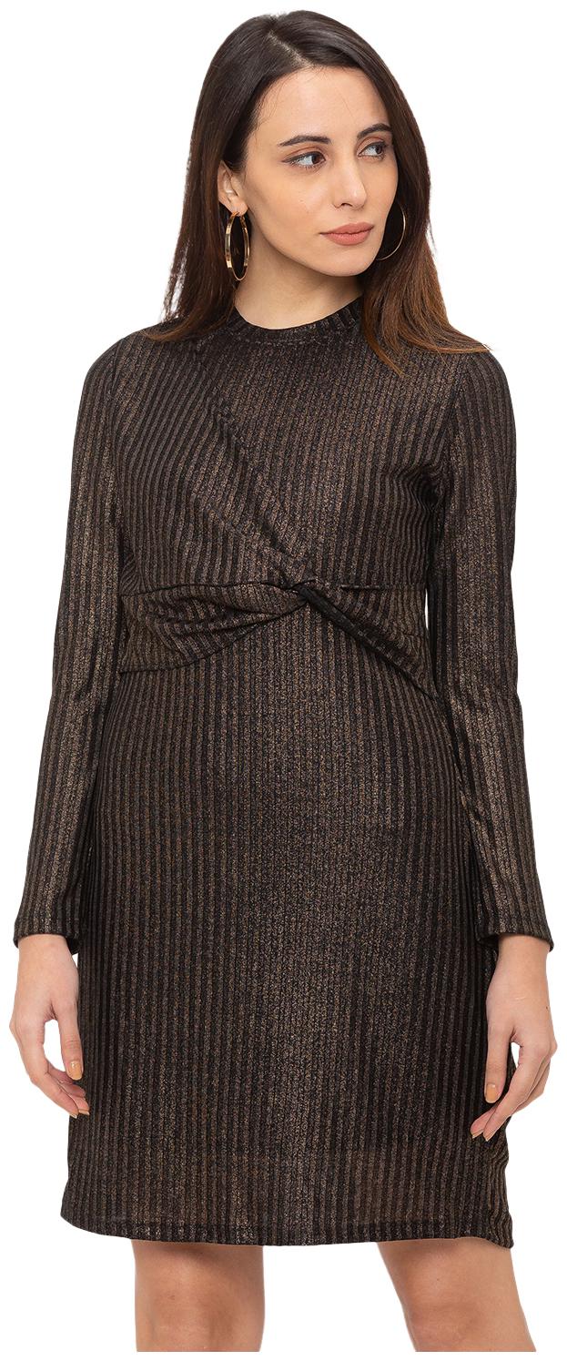 

Globus Brown Striped Bodycon dress