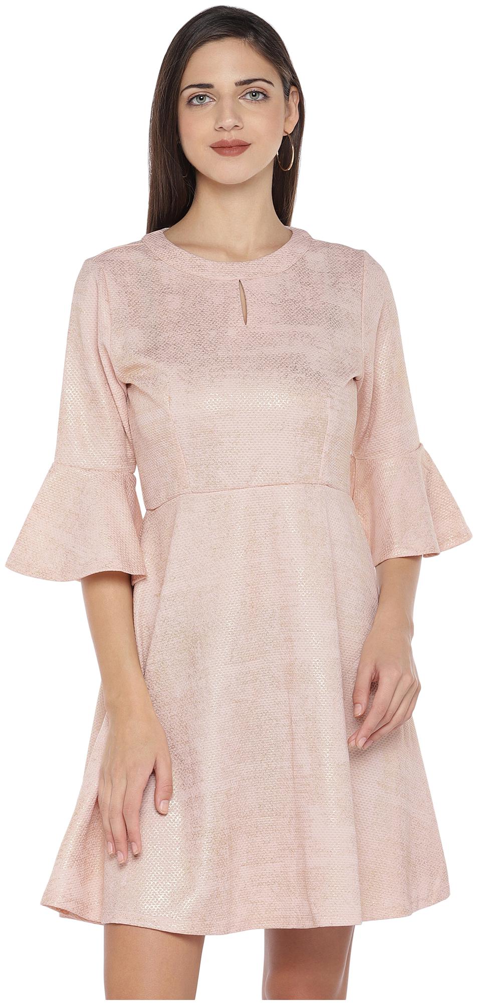 

Globus Pink Printed Flared dress