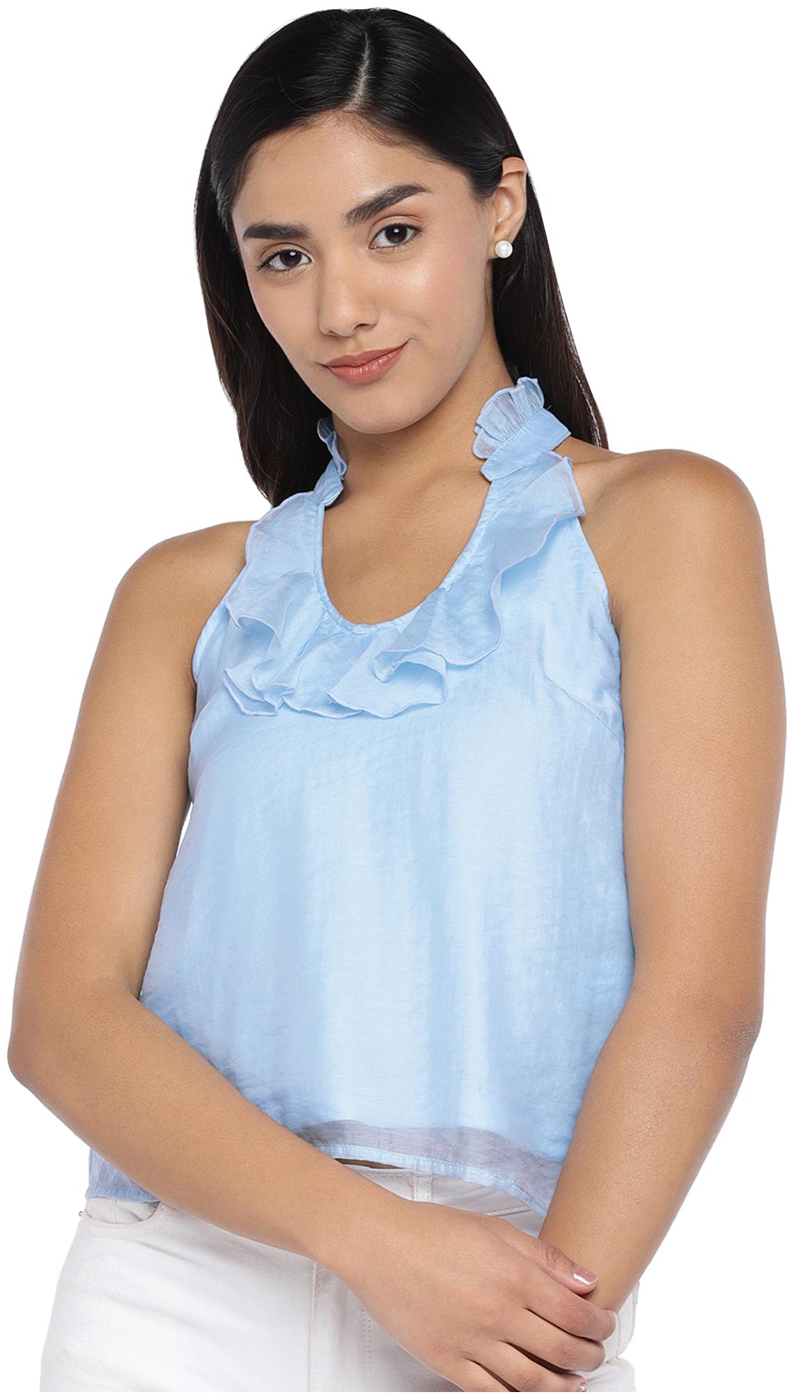

Globus Women Solid Regular top - Blue