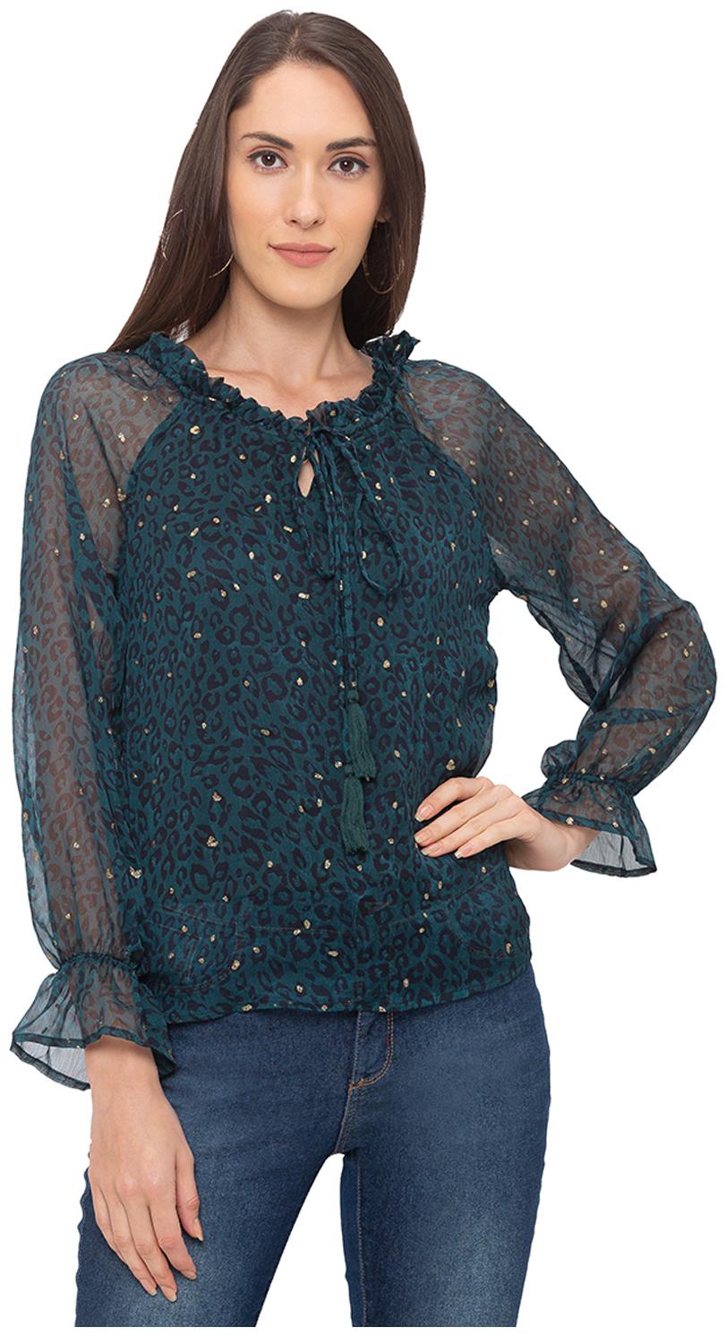 

Globus Women Printed Regular top - Green