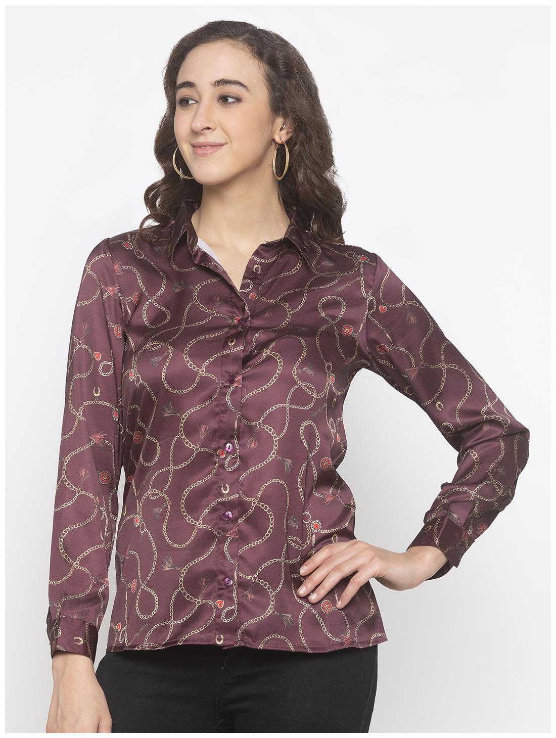 

Globus Women Brown Printed Regular Fit Shirt