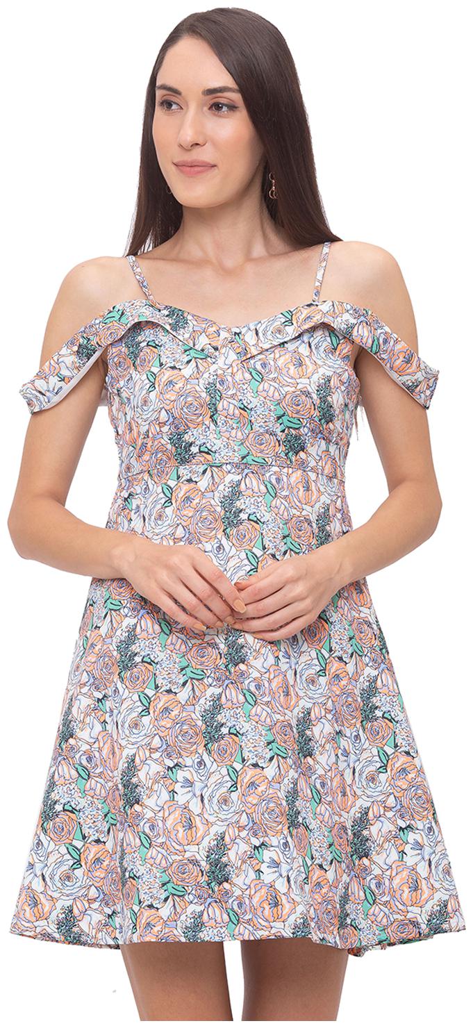 

Globus Polyester Floral Multi Color A Line Dress For Women