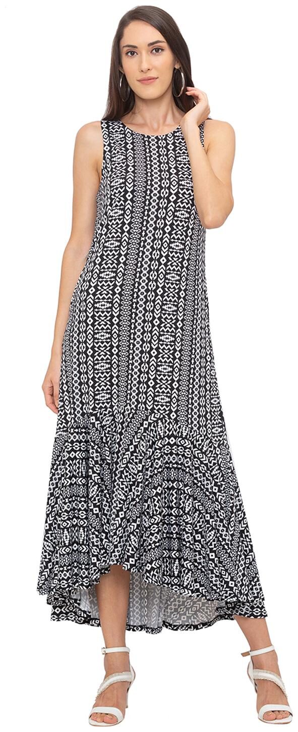 

Globus Black Printed Maxi dress