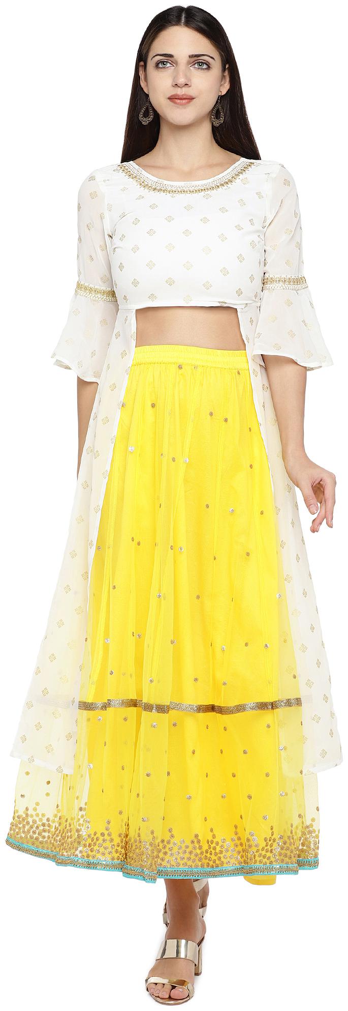 

Globus Women White Printed Straight Kurta