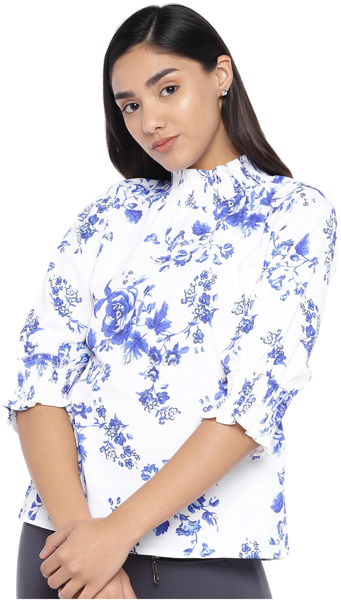 

Globus Women Floral Regular top - White
