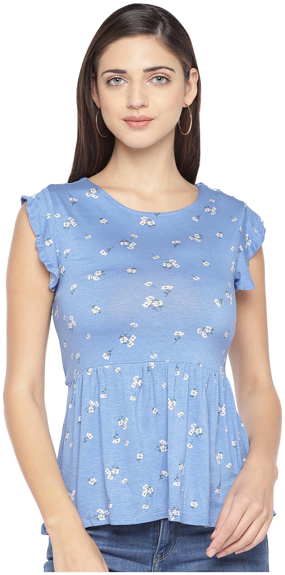 

Globus Women Printed Regular top - Blue