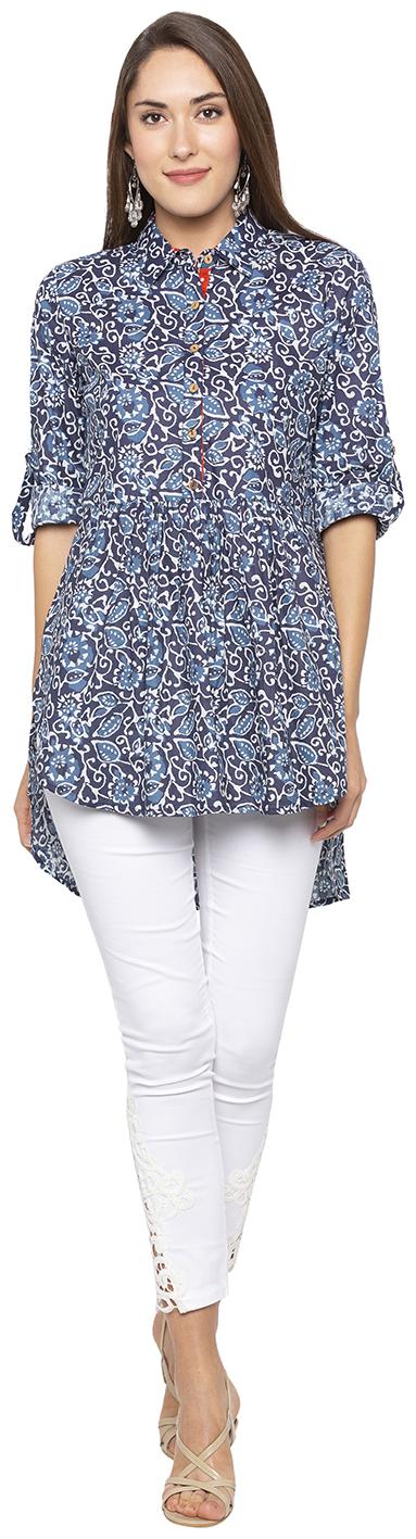 

Globus Women Printed Regular top - Blue