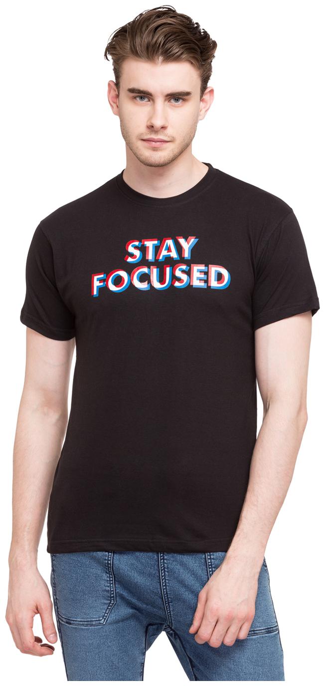 

Globus Men Black Regular fit Cotton Round neck T-Shirt - Pack Of 1