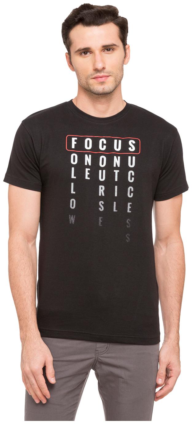 

Globus Men Black Regular fit Cotton Round neck T-Shirt - Pack Of 1