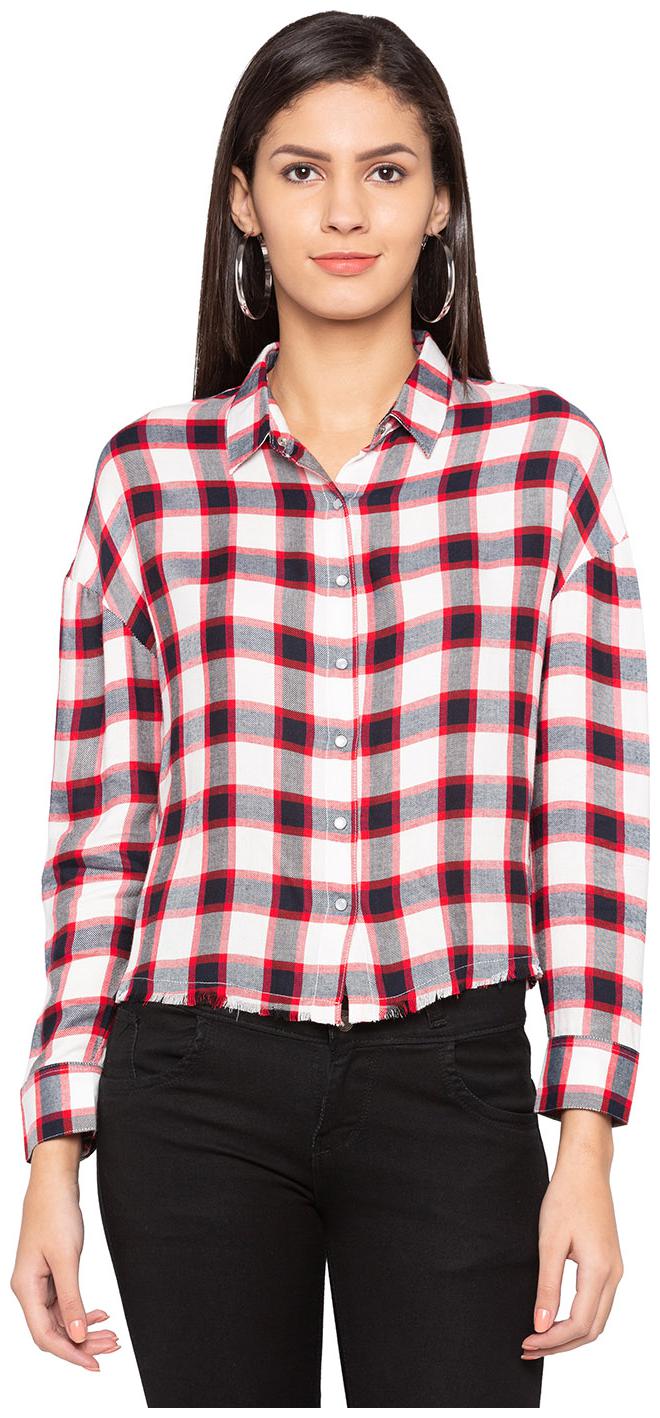

Globus Women Red Checked Regular Fit Shirt