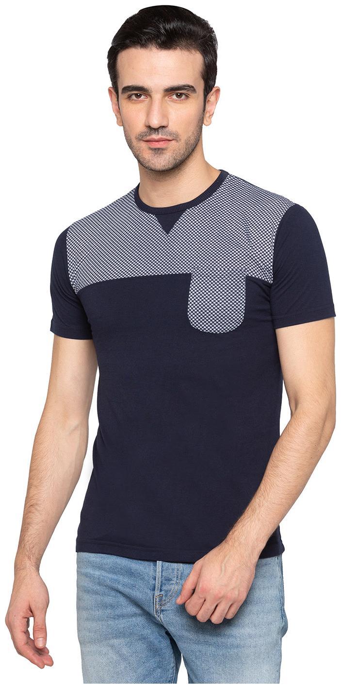 

Globus Men Navy blue Slim fit Cotton Round neck T-Shirt - Pack Of 1