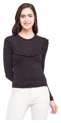 

Globus Women Solid A-line top - Brown