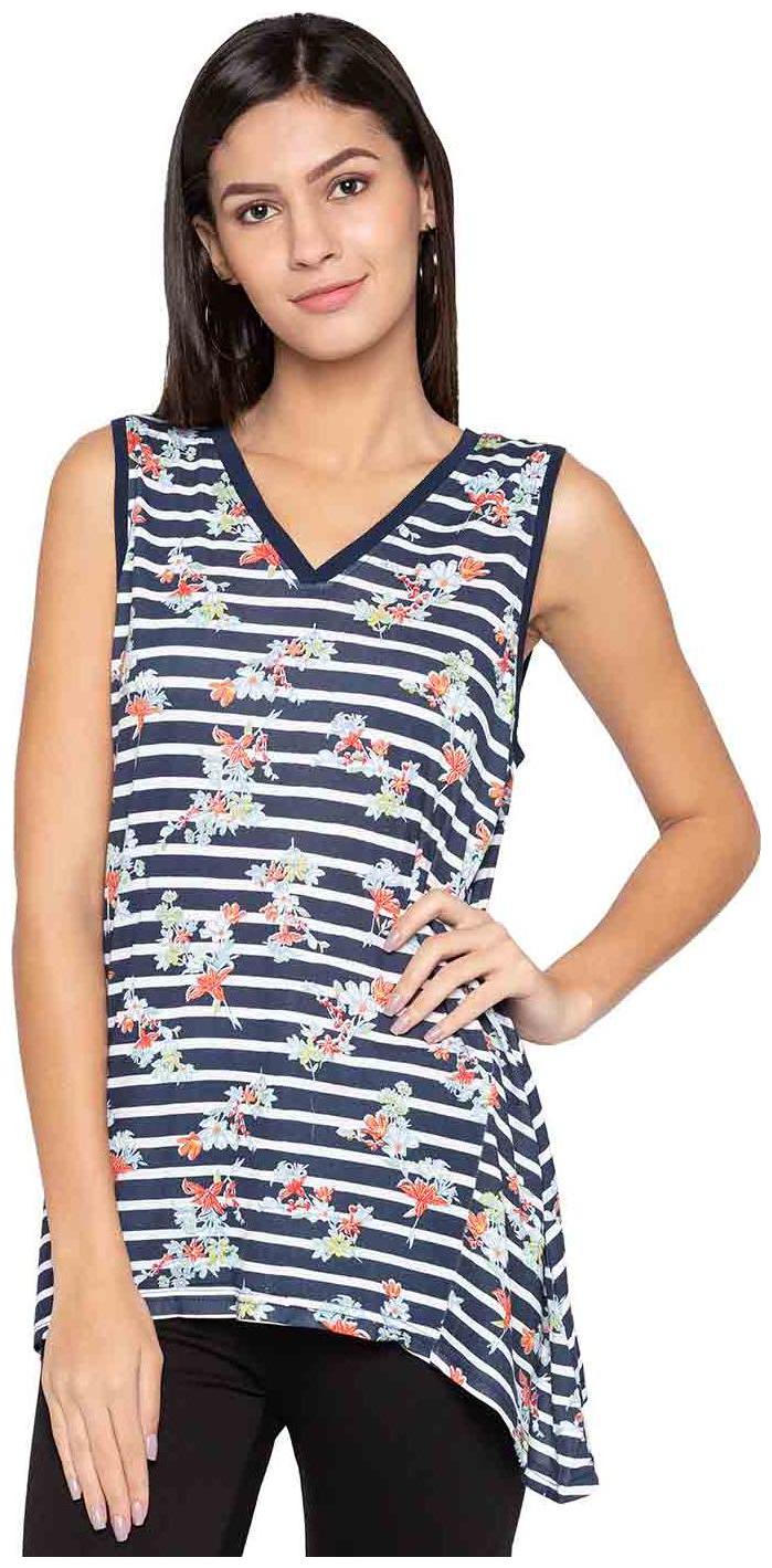 

Globus Women Printed Regular top - Blue