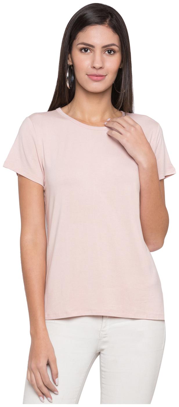 

Globus Women Pink Regular fit Round neck Polyester T shirt