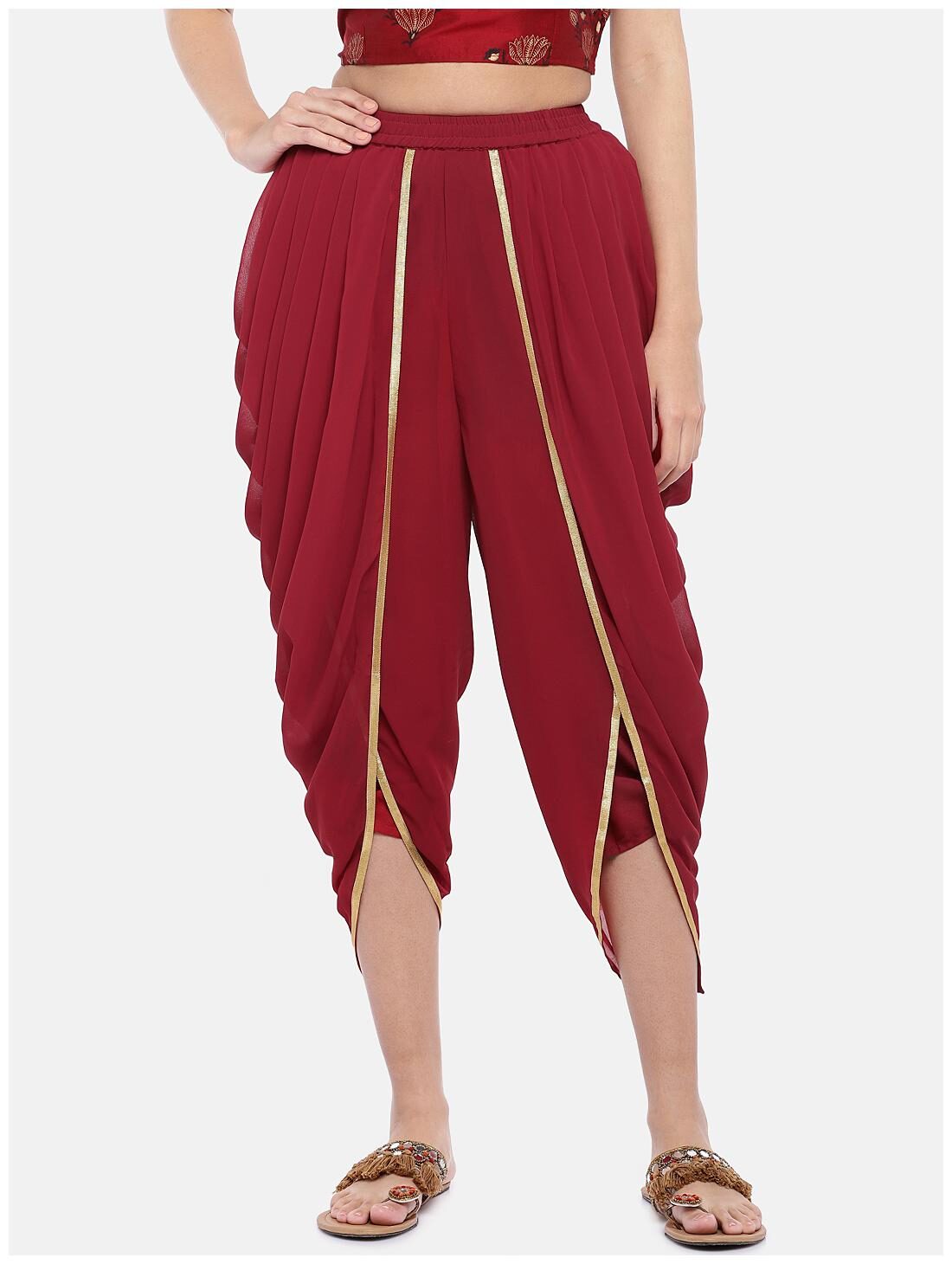 

Globus Viscose Rayon Dhoti - Maroon