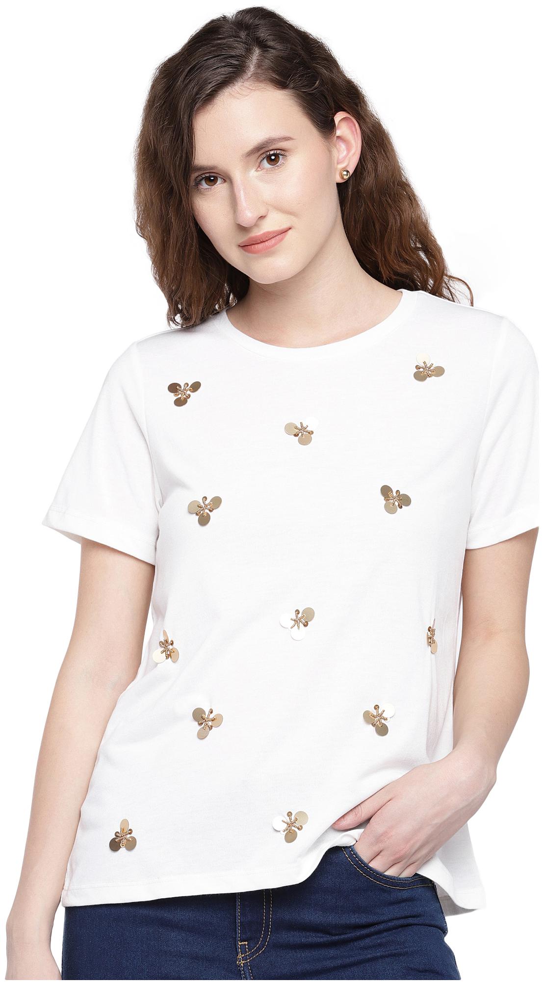 

Globus Women Embellished Regular top - White