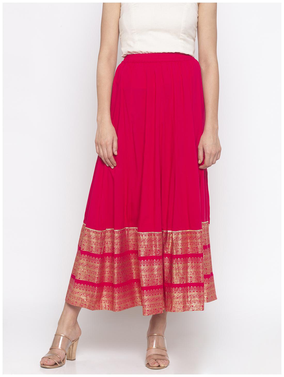 

Globus Printed Flared skirt Maxi Skirt - Pink
