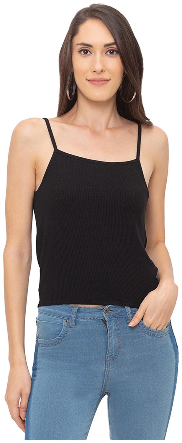 

Globus Women Solid Regular top - Black
