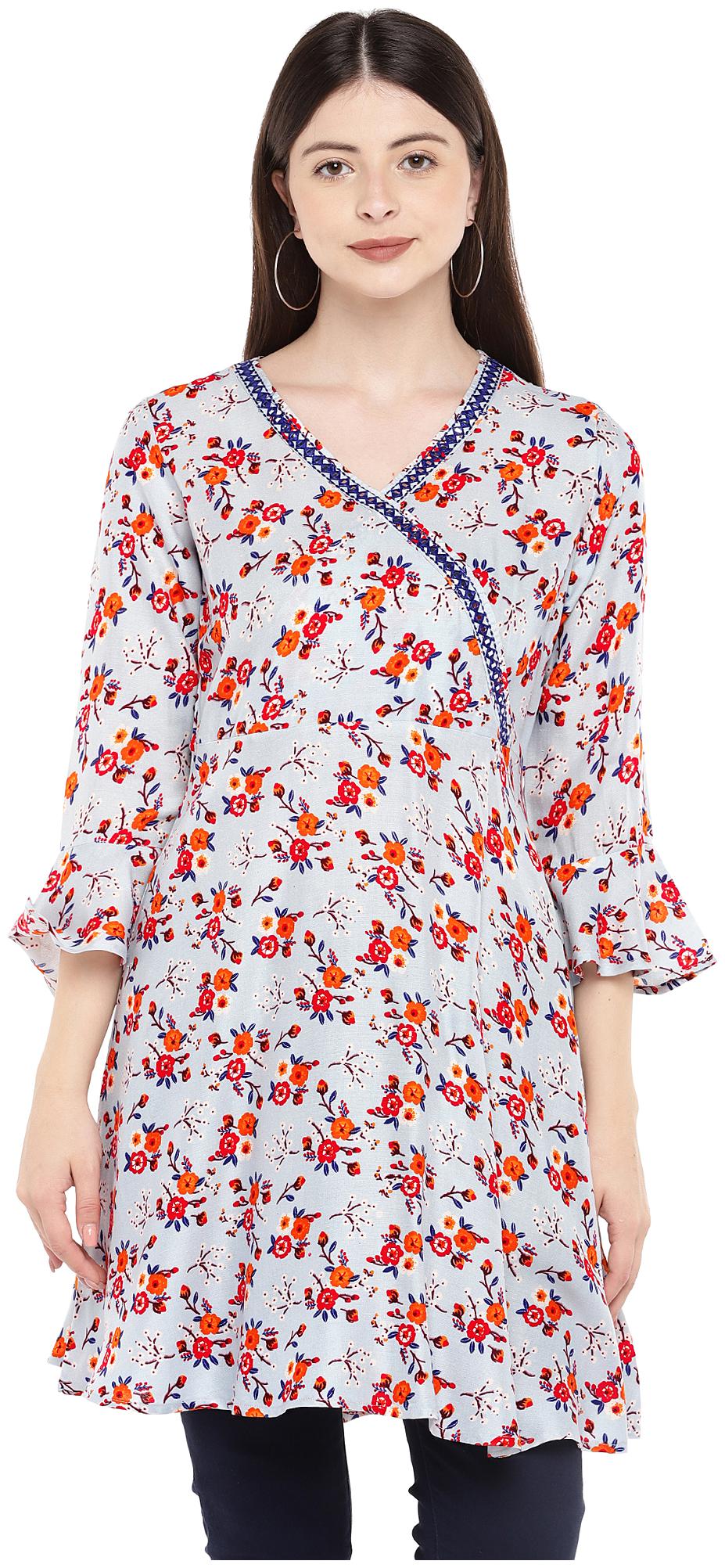 

Globus Grey Printed A-line dress