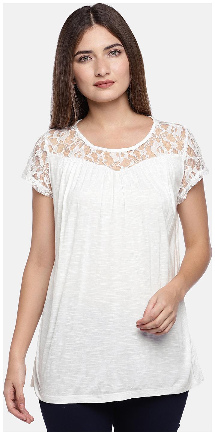 

Globus Women Printed Regular top - White