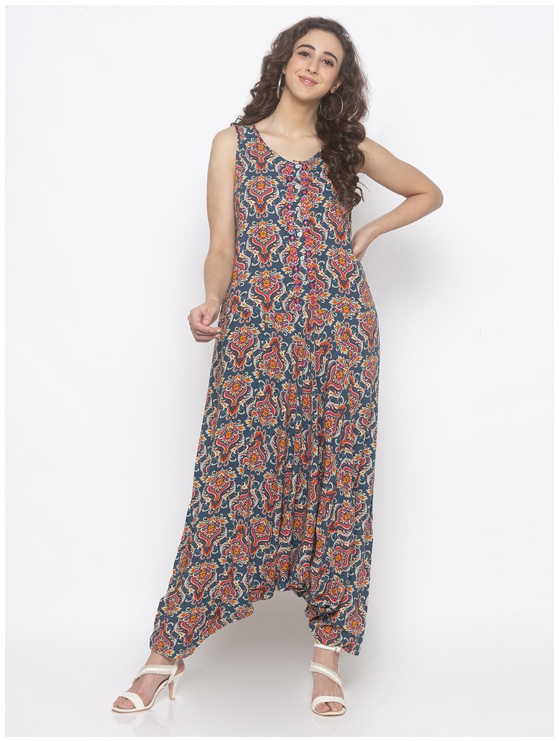 

Globus Printed Jumpsuit - Blue