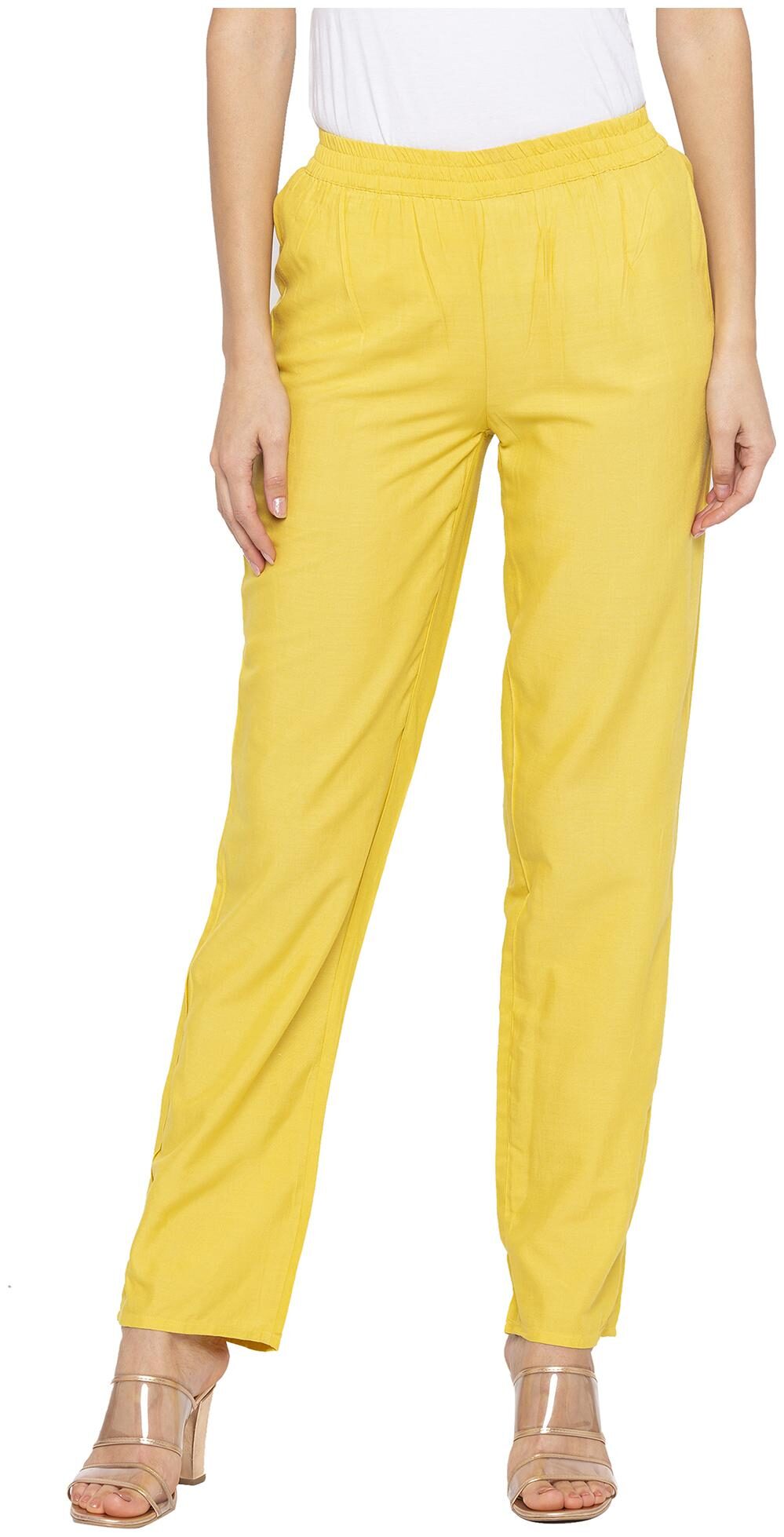 

Globus Women Yellow Regular fit Regular trousers