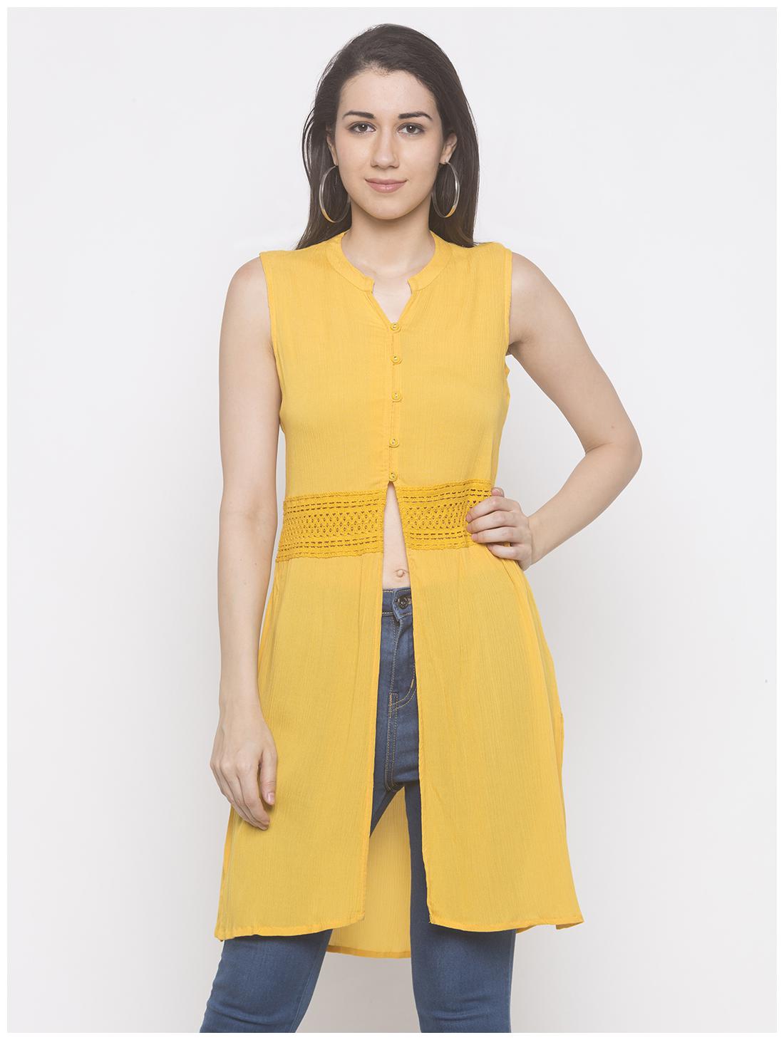 

Globus Women Solid Regular tunic - Yellow