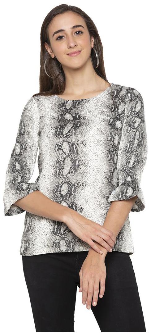 

Globus Women Printed Regular top - White Black