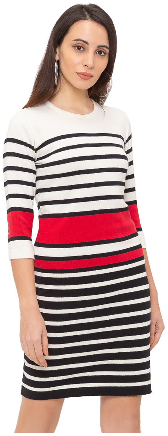 

Globus Cream Striped T shirt dress