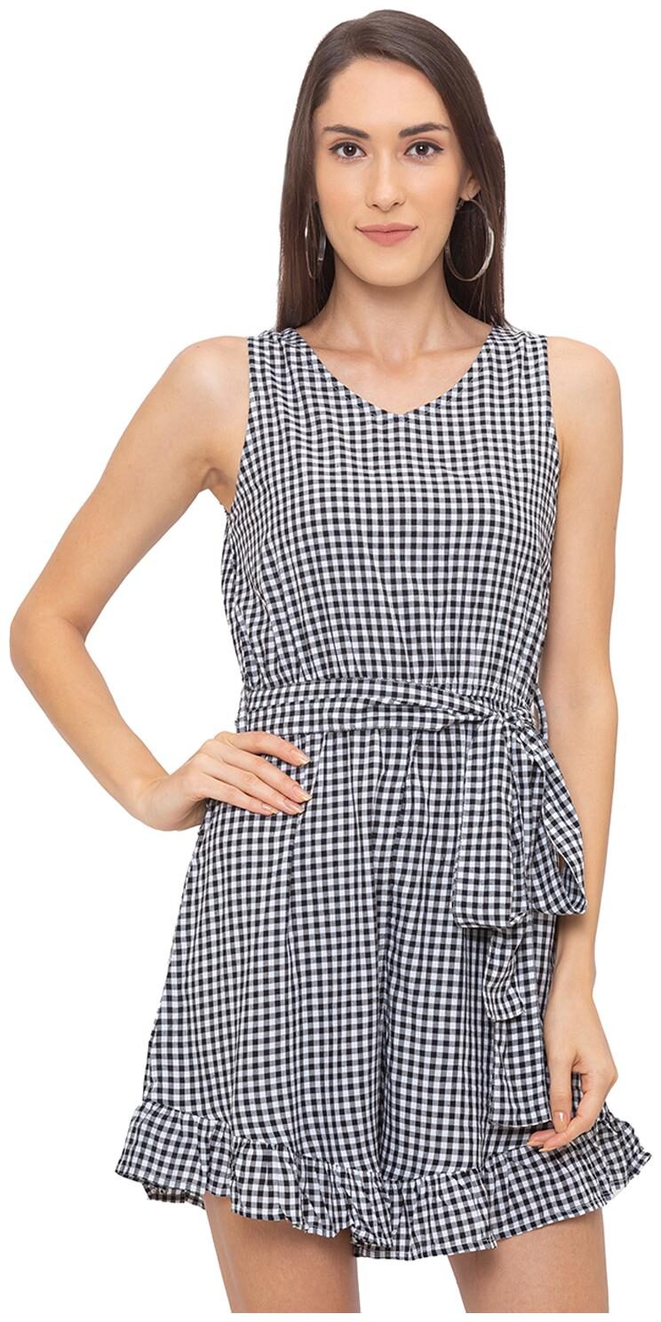 

Globus Checked Romper - Black
