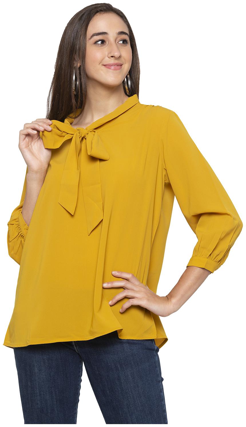 

Globus Women Solid Regular top - Yellow
