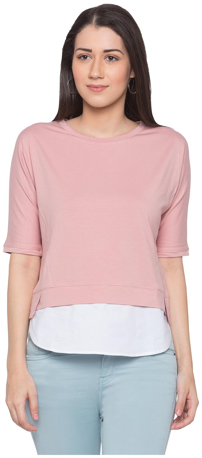 

Globus Women Solid Regular top - Pink