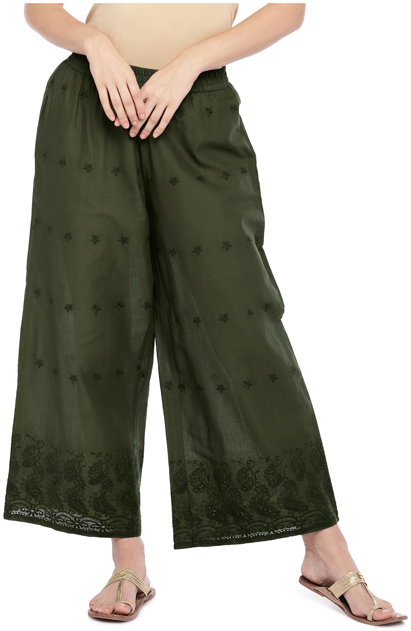 

Globus Women Green Flared fit Parallels