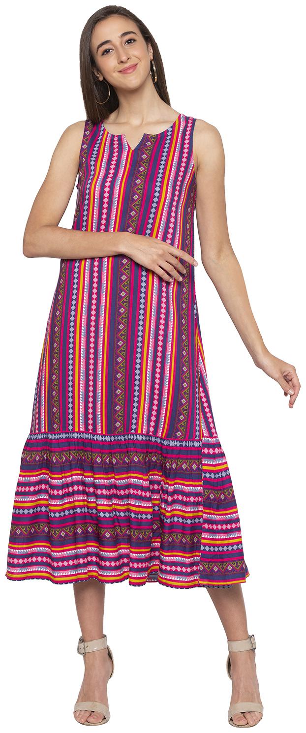 

Globus Multi Printed Fit flare dress