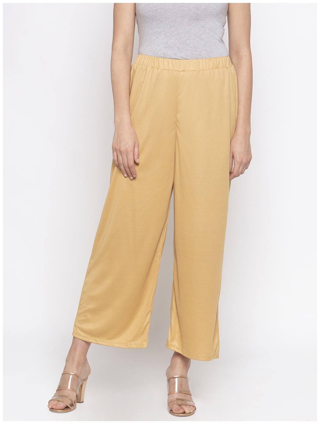 

Globus Women Cotton Solid Regular Golden
