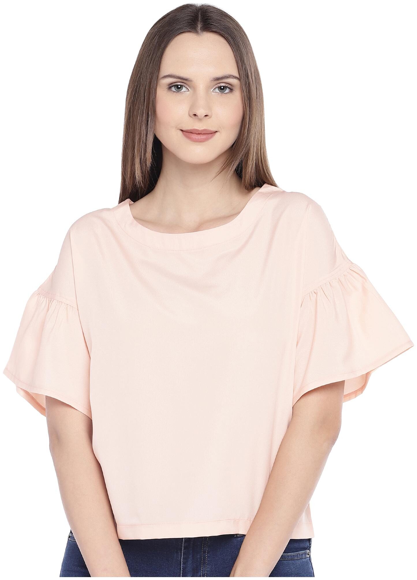 

Globus Women Solid Boxy top - Pink