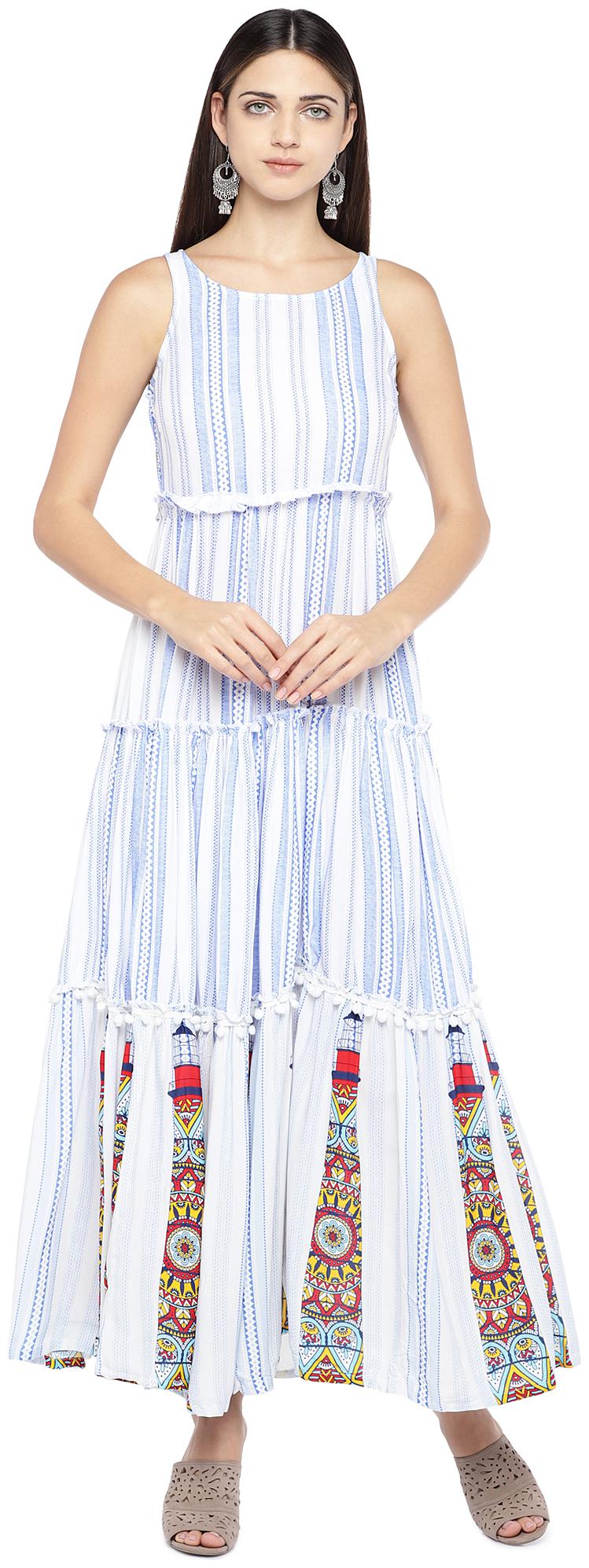 

Globus Blue Printed Empire dress
