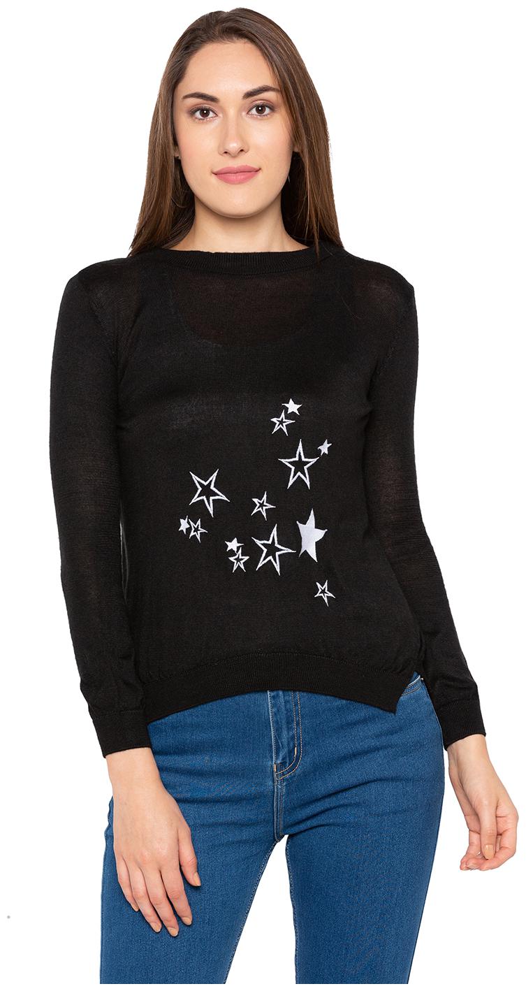 

Globus Women Embroidered Regular top - Black