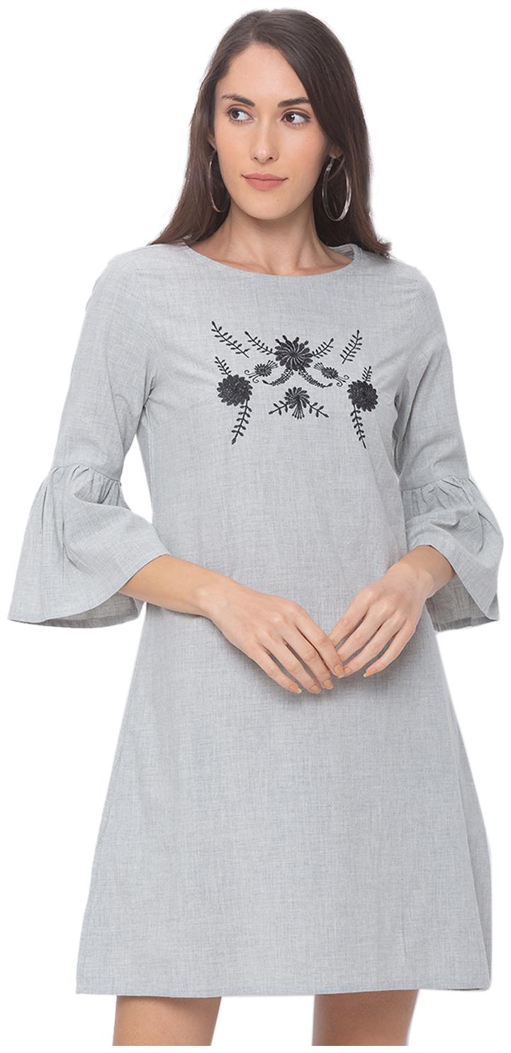 

Globus Grey Embroidered Sheath dress