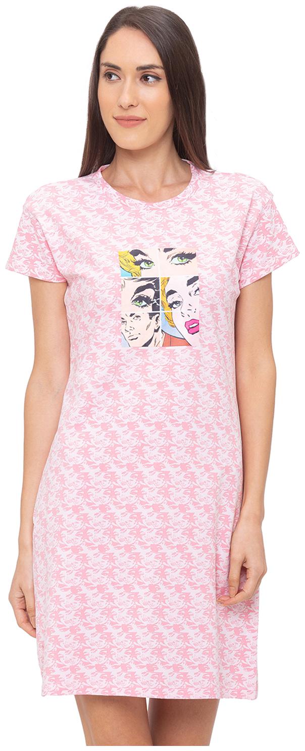

Globus Pink Printed T shirt dress