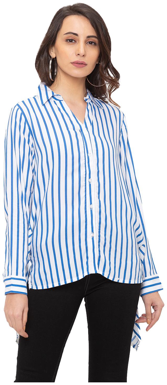 

Globus Women White Striped Regular Fit Shirt